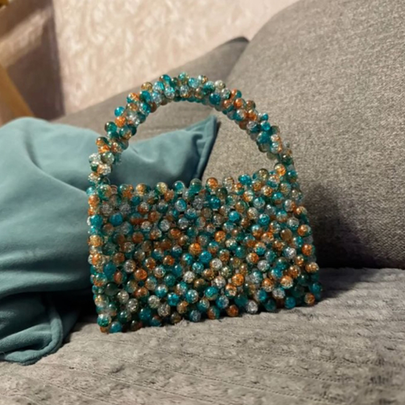 Women Bags Logo - Зеленая красочная акриловая женская сумка с