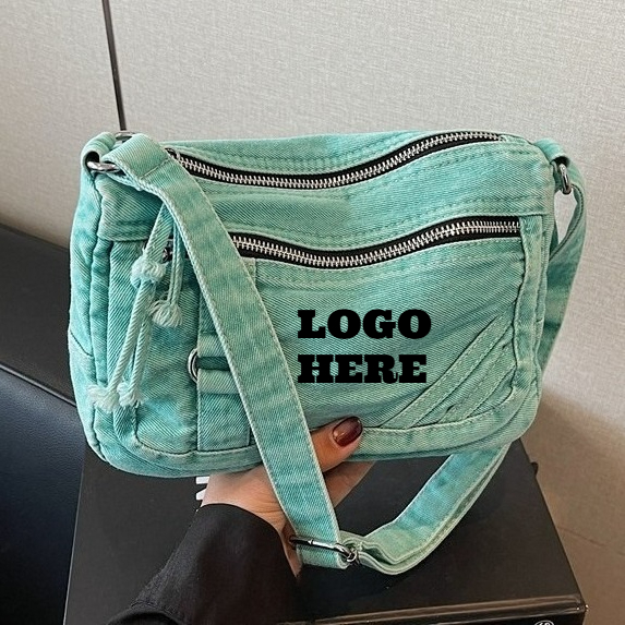 Women Bags Logo - Женская сумка через плечо из джинсовой