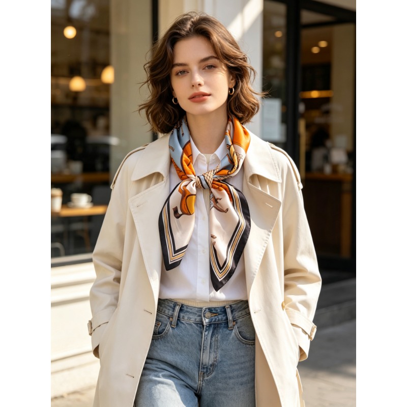 Women'S Retro Bags - Роскошный квадратный платок из 100% шелка