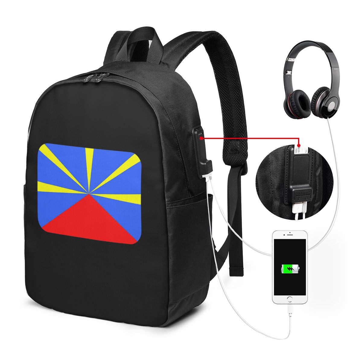 Women'S Bag - Рюкзак с флагом острова Реюньон 974,
