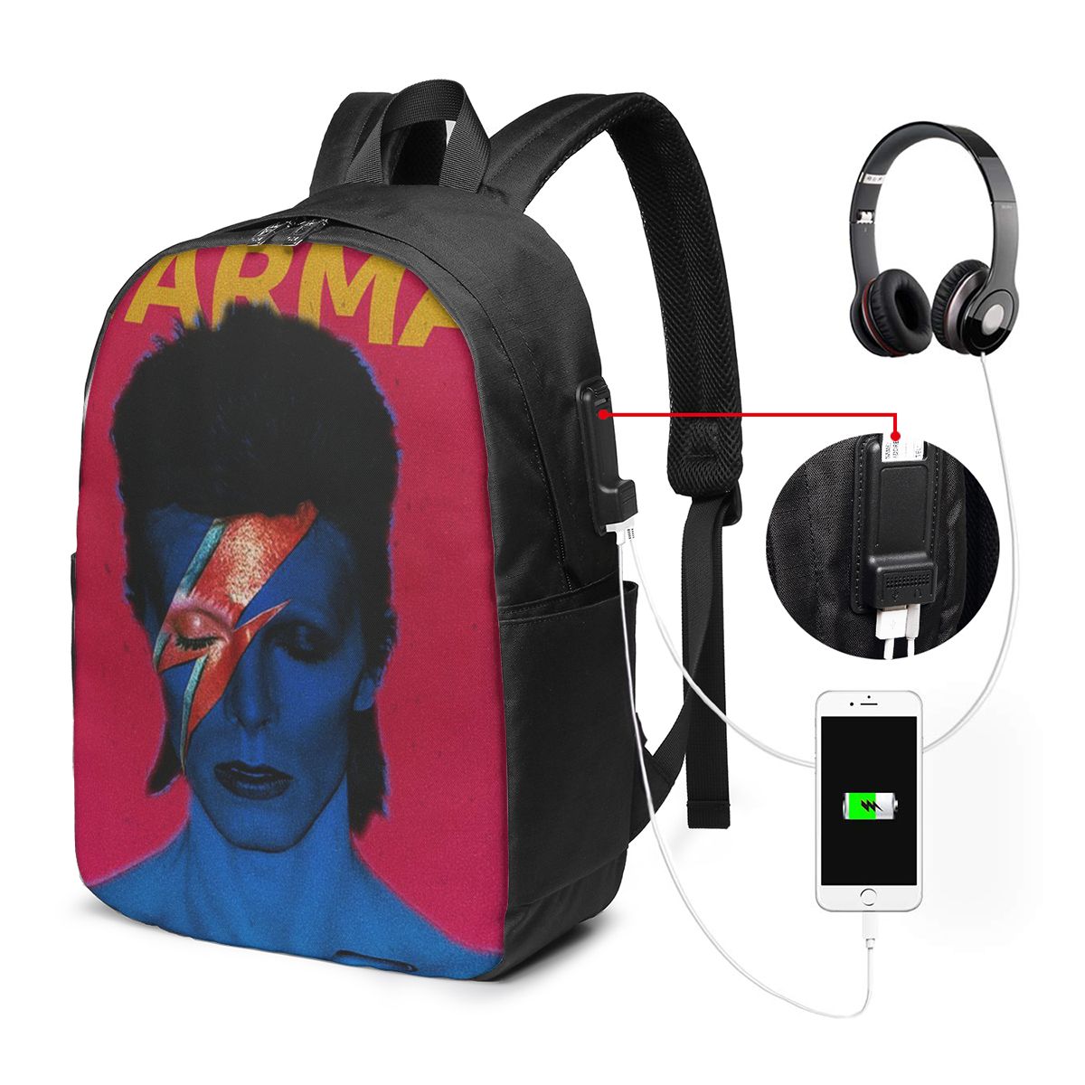 Women'S Bag - Рюкзак Davids Bowied, дорожная сумка для